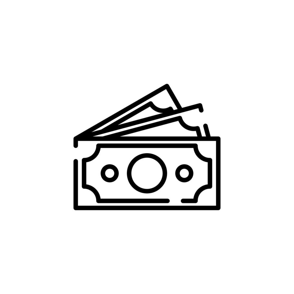 money cash wealth payment dotted line icon illustration logo template suitable for many purposes free vector